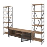 Έπιπλο tv Vent pine μαύρο χρώμα μελαμίνη 150x40x47cm ed320 - Image 3