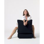 Πουφ Siesta Sofa Bed αδιάβροχο ύφασμα μαύρο 40x55cm ed3219 - Image 4