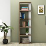 Βιβλιοθήκη Harmony καρυδί χρώμα μελαμίνη 46 8x23 9x160cm ed3227 - Image 4