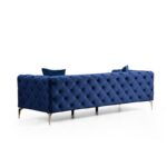Καναπές τριθέσιος Como Navy Blue 237x90x73cm ξύλο και ύφασμα ed322 - Image 3