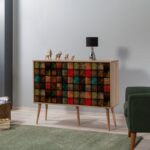 Μπουφέ Mente 2 SONOMA OAK ΜΕΛΑΜΙΝΗ 120x36xH90cm ed323