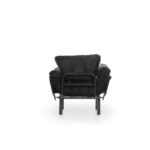 Anitta πολυθρόνα κρεβάτι μαύρο ύφασμα 128x35x65cm ed3244 - Image 4