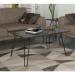 Τραπέζι σαλονιού Deren μαύρο μάρμαρο μελαμίνη 90x60x46 8εκ ed3248