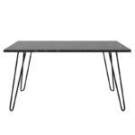 Τραπέζι σαλονιού Deren μαύρο μάρμαρο μελαμίνη 90x60x46 8εκ ed3248 - Image 4