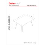 Τραπέζι σαλονιού Deren μαύρο μάρμαρο μελαμίνη 90x60x46 8εκ ed3248 - Image 3