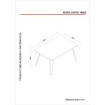 Τραπέζι σαλονιού Deren μαύρο μάρμαρο μελαμίνη 90x60x46 8εκ ed3248 - Image 2