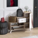 Έπιπλο εισόδου Retro δρυς μελαμινη 90x77x33εκ ed324