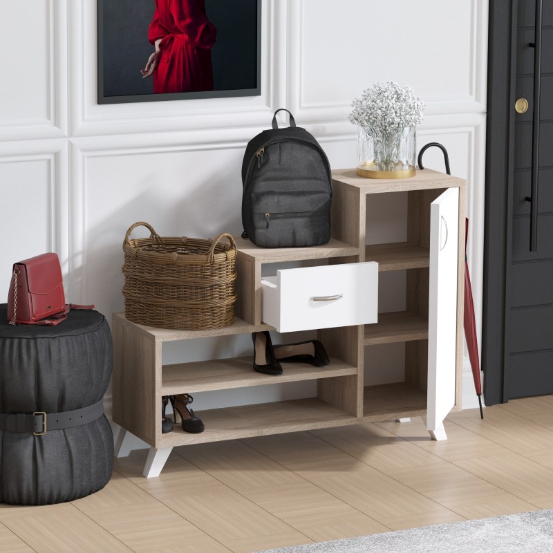 324_0-800x800 Έπιπλο εισόδου Retro δρυς μελαμινη 90x77x33εκ ed324 - Image 1