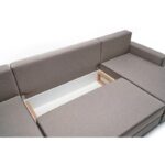 Γωνιακός καναπές Ece Panoramik κρεμ 315x160x88cm ed3253 - Image 3