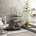 Βοηθητικό τραπέζι σαλονιού Laza ανθρακί μελαμίνη 48x31x75cm ed3258