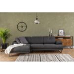 Γωνιακός καναπές Mustang Small Left ανθρακί 174x274cm ed3268