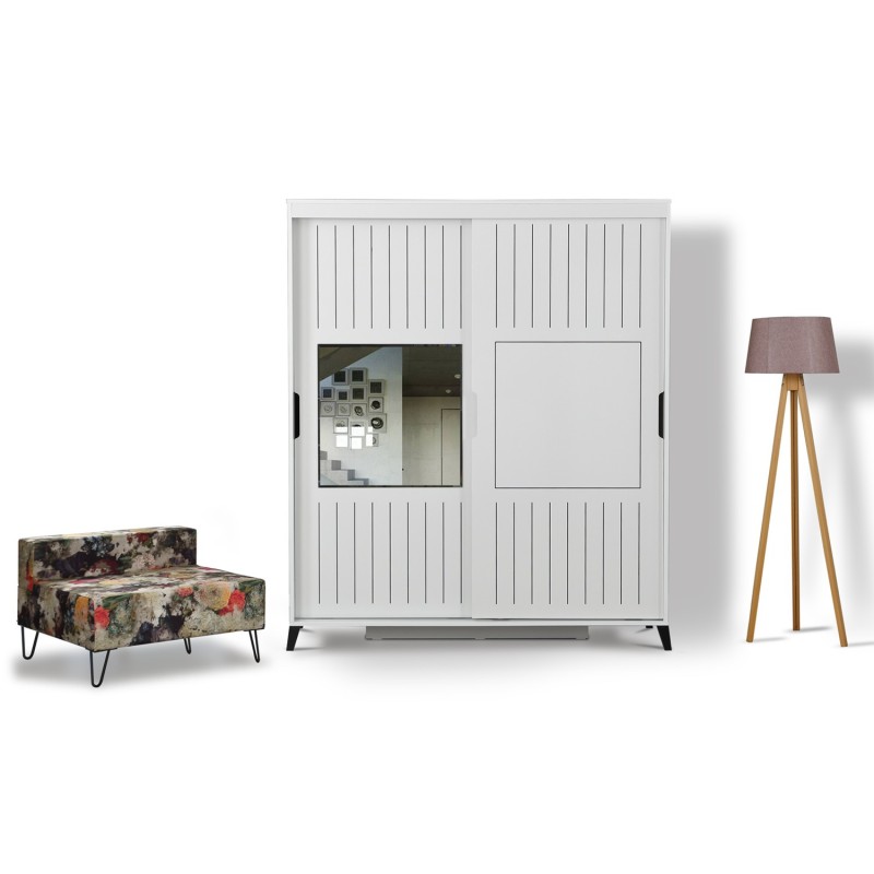 3269_0-800x800 Ντουλάπα ρούχων Pasific 190x60x216cm άσπρη μελαμίνη ed3269 - Image 1