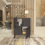 Ντουλάπι Makro ανθρακί μελαμίνη 70x35x90cm ed3274 - Image 4