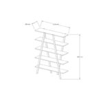 βιβλιοθήκη Alineato καρυδί 120x30x148cm ed327 - Image 2