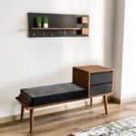 Έπιπλο εισόδου Hamra καρυδί ανθρακί μελαμίνη 120x45x74 5εκ ed328