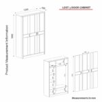 Ντουλάπα Firma καρυδί χρώμα μελαμίνη 120x45x180cm ed3304 - Image 2