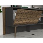 Έπιπλο TV Stabile χρώματος καρυδί ανθρακί 183 6x34 8x55 4cm ed3307 - Image 5