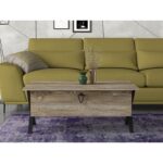 Τραπεζάκι σαλονιού Favore μέταλλο μελαμίνη μπεζ 90x60x38 8cm ed3311 - Image 5