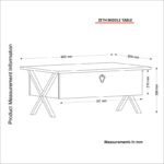 Τραπεζάκι σαλονιού Favore μέταλλο μελαμίνη μπεζ 90x60x38 8cm ed3311 - Image 2