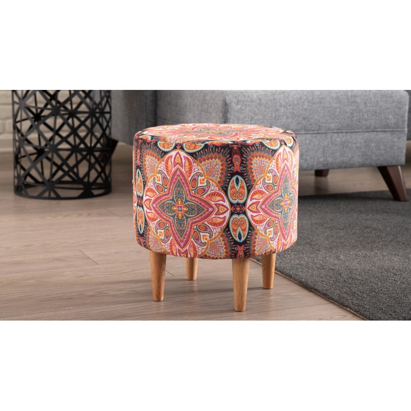 3315_0-800x800 Σκαμπό Liza πολύχρωμο ξύλινα πόδια 40x40x42εκ ed3315 - Image 1