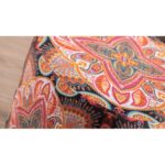 Σκαμπό Liza πολύχρωμο ξύλινα πόδια 40x40x42εκ ed3315 - Image 3