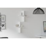 Ράφι τοίχου Face άσπρη μελαμίνη 28 2x19 6x31 8cm ed3317