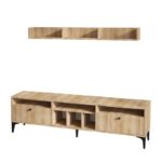 Έπιπλο τηλεόρασης Barney μελαμίνη 180x35x52cm ed3328 - Image 3