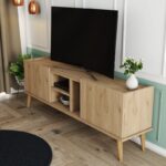 Έπιπλο τηλεόρασης Carma oak 150x34x52cm ed3330 - Image 4