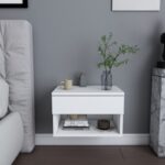 Κομοδίνο Unire λευκό χρώμα 44 6x29x31 6cm ed3336