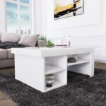 Τραπέζι σαλονιού Reeta άσπρο μελαμίνη 92x63 6x40εκ ed3337 - Image 4