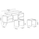 Σύνθεση tv Marcus cordoba λευκό χρώμα μελαμίνη 120x29 5x56 9cm ed3339 - Image 2