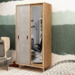 Ντουλάπα Rana δρυς μελαμίνη 100x60x190εκ ed3346