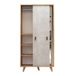 Ντουλάπα Rana δρυς μελαμίνη 100x60x190εκ ed3346 - Image 3