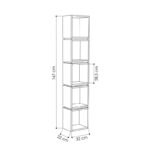 Βιβλιοθήκη Multi δρυς άσπρο μελαμίνη 32x22x167εκ ed3347 - Image 2