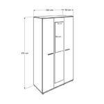 Ντουλάπα Gread σορόνο μελαμίνη 120x52x212εκ ed3356 - Image 2