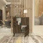 Ντουλάπι Makro καρυδί μελαμίνη 70x35x90cm ed3358 - Image 5