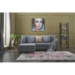 Γωνιακός καναπές Adam Left μπλε 215x150x80cm ed3359