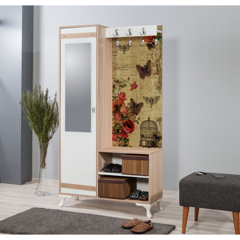 3367_0-800x800 Έπιπλο εισόδου Inch μελαμίνη oak 100x36x195cm ed3367 - Image 1