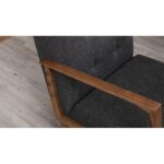 Πολυθρόνα Caesar γκρι χρώμα ξύλο 69x80x83cm ed3377 - Image 5