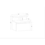 Κομοδίνο Vuoto λευκό 39 8x31 9x35cm ed3379 - Image 2