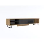 Έπιπλο τηλεόρασης Safir Sapphire ανθρακί μελαμίνη 160x40x35cm ed337 - Image 3