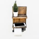 Ράφι μπάνιου ξύλινο 35x18x12cm ed3385 - Image 5