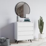 Συρταριέρα Suvera άσπρη μελαμίνη 70x40x86cm ed3386 - Image 4