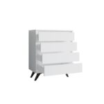 Συρταριέρα Suvera άσπρη μελαμίνη 70x40x86cm ed3386 - Image 2