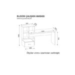 Γραφείο Cross λευκό καρυδί 120x60x73 8cm ed3387 - Image 2