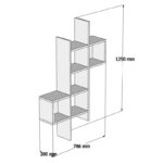 Ραφιέρα Keno άσπρο μελαμίνη 78 6x20x125εκ ed3388 - Image 2