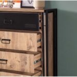 Συρταριέρα Cosmo μέταλλο μελαμίνη 90x100x40cm ed339 - Image 5