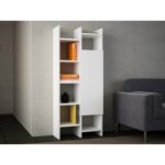 Βιβλιοθήκη Adaline άσπρο μελαμίνη 55 2x25x130εκ ed3409