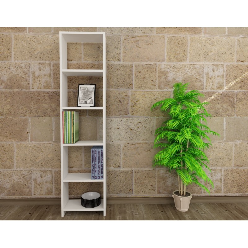 3414_0-800x800 Βιβλιοθήκη Goksu άσπρο μελαμίνη 38 6x19 5x160εκ ed3414 - Image 1