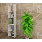 Βιβλιοθήκη Goksu άσπρο μελαμίνη 38 6x19 5x160εκ ed3414 - Image 4